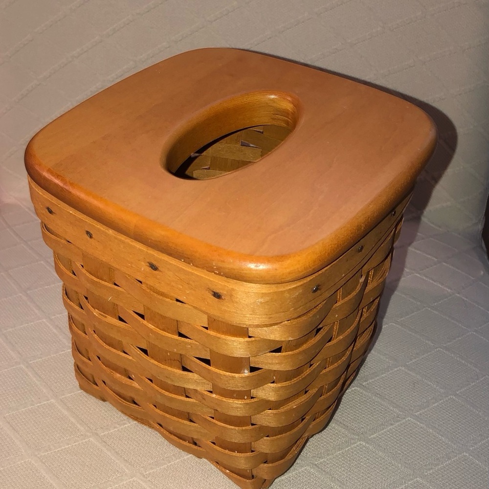 LONGABERGER Woven Wooden Tissue Box